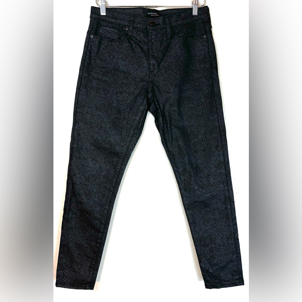Banana Republic Womens Black Snakeskin Mid-Rise Skinny Jeans 29 Regular 0799
